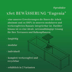 xSet Basismodul + Verlängerung "Elaine" + Bewässerung "Eugenia" Hochbeet Garten