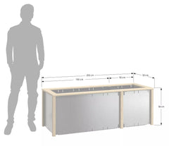 xSet Basismodul + Verlängerung "Julie" Hochbeet Metall Rost Garten Terrasse