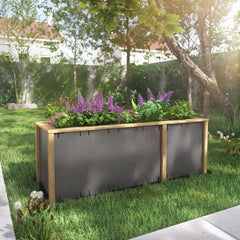 xSet Basismodul + Verlängerung "Julie" Hochbeet Metall Rost Garten Terrasse