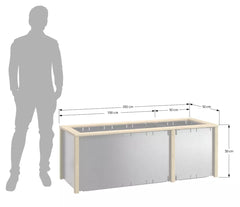 xSet Verlängerung "Julie" Hochbeet Metall Rost Garten Terrasse Holz Balkon