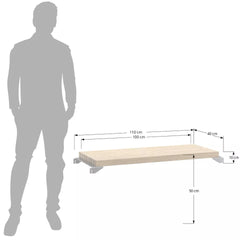 xSet Bank "Niki" für Hochbeet Metall Rost Garten Terrasse Holz Balkon