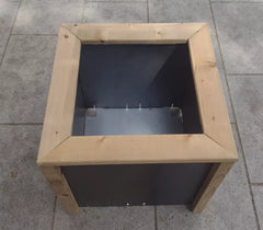 xSet Würfel "Teresa" Hochbeet Metall Rost Garten Terrasse Holz Bausatz Balkon