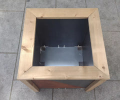 xSet Würfel "Teresa" Hochbeet Metall Rost Garten Terrasse Holz Bausatz Balkon