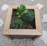 xSet Würfel "Teresa" Hochbeet Metall Rost Garten Terrasse Holz Bausatz Balkon